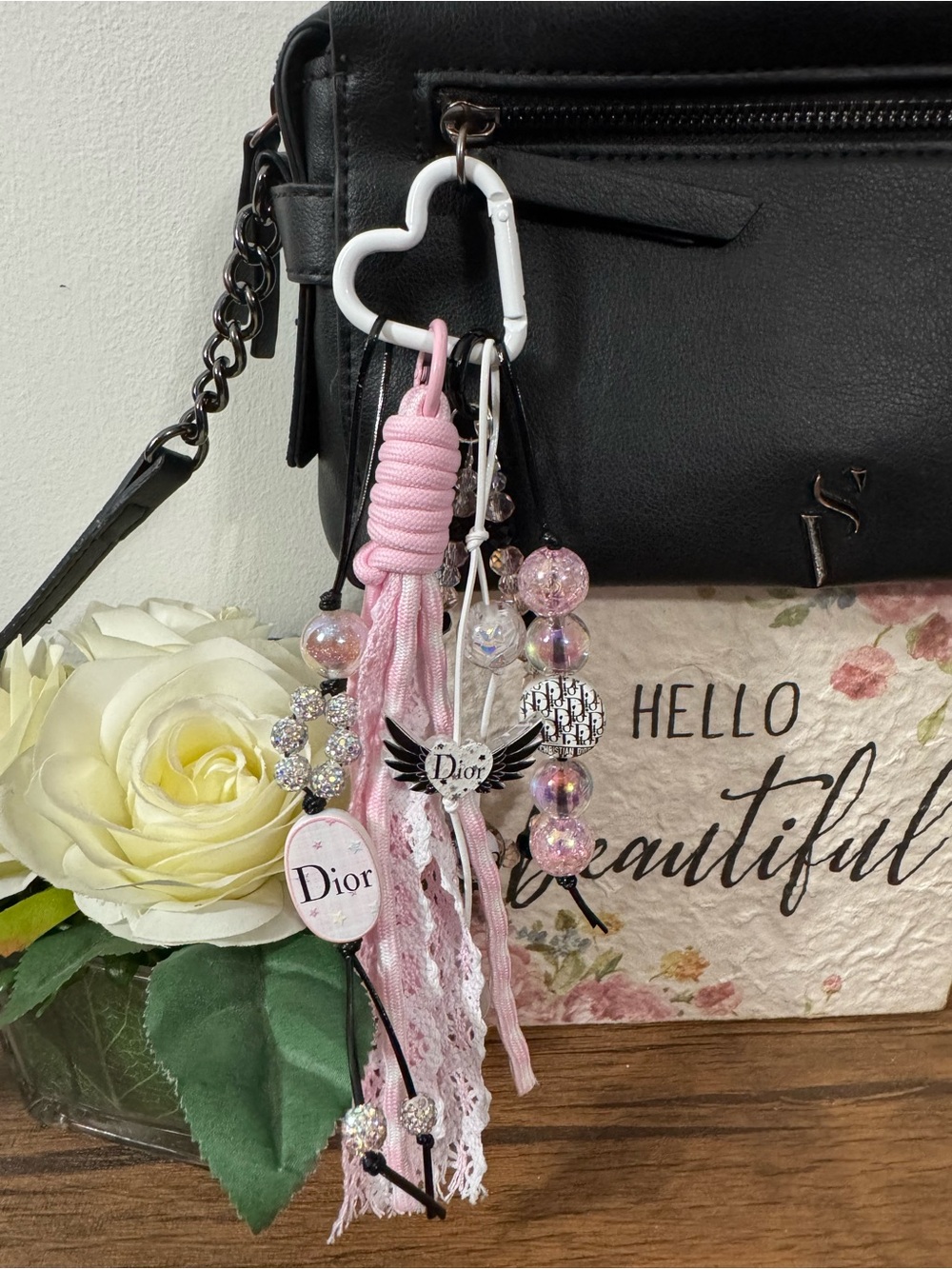 Pink Phone/Key/Bag Chain #P1126 - Picture 2 of 10
